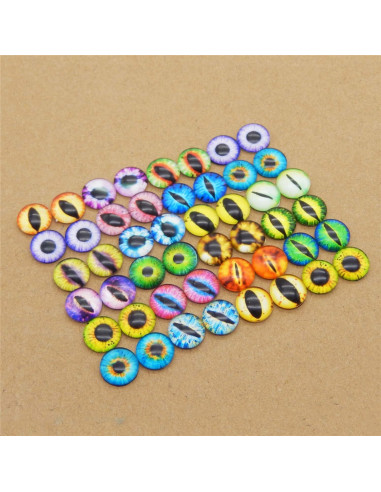 Ojos de Dragón de Vidrio 50PCS 6mm Julie Wang Manualidades
