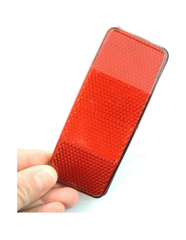 Reflector Trasero de Bicicleta PZRT Rojo 98x39mm Accesorio