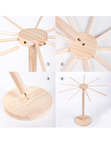 Soporte para Secar Pasta KONGDY de Madera Plegable 32 cm