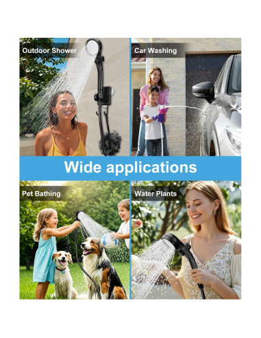 Ducha Portátil WADEO 6000mAh IPX7 para Camping y Mascotas