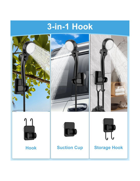 Ducha Portátil WADEO 6000mAh IPX7 para Camping y Mascotas Ducha Portátil WADEO 6000mAh IPX7 para Camping y Mascotas