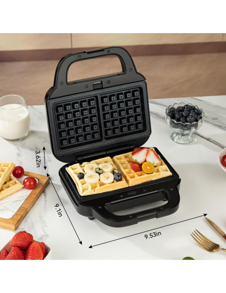 Hacedor de Sándwiches 3 en 1 Samoris 870W Placas Desmontables Hacedor de Sándwiches 3 en 1 Samoris 870W Placas Desmontables