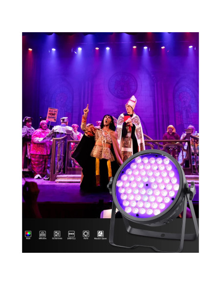 Betopper Mini Luz Par LED 60x3W RGB para Eventos 6 Pzs Betopper Mini Luz Par LED 60x3W RGB para Eventos 6 Pzs