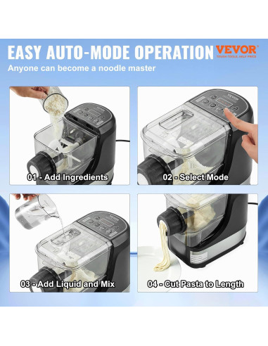 Máquina de Pasta Eléctrica VEVOR 150W 500g 8 Formas