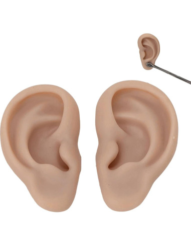 Modelo de Oreja de Silicona Luqeeg 17x8.6 cm para Perforación