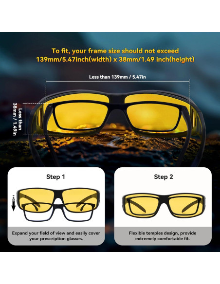 Gafas de Visión Nocturna Dollger para Gafas de Prescripción Gafas de Visión Nocturna Dollger para Gafas de Prescripción