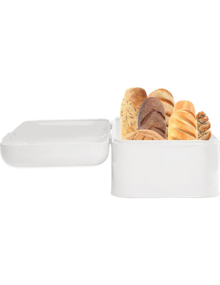 Caja de Pan Blanca Culinary Couture 41.9x22.9x16.5 cm Caja de Pan Blanca Culinary Couture 41.9x22.9x16.5 cm