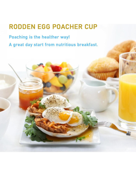Cocedor de Huevos RODDEN 4 Moldes Silicona para Microondas Cocedor de Huevos RODDEN 4 Moldes Silicona para Microondas