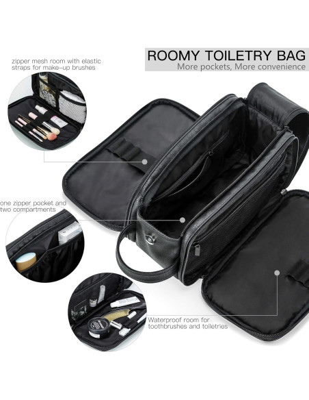 Bolsa de Aseo Elviros Grande Impermeable para Hombres Bolsa de Aseo Elviros Grande Impermeable para Hombres