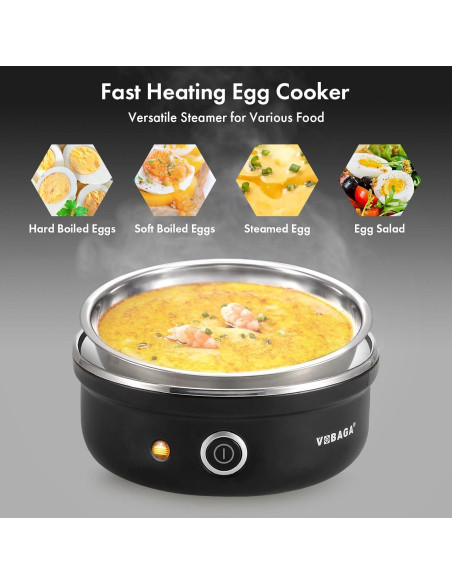 Hervidor de Huevos VOBAGA Eléctrico 7 Huevos Acero Inoxidable Hervidor de Huevos VOBAGA Eléctrico 7 Huevos Acero Inoxidable
