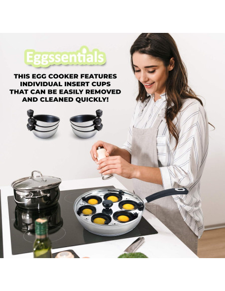 Sartén Antiadherente Eggssentials para 6 Huevos Poached Sartén Antiadherente Eggssentials para 6 Huevos Poached