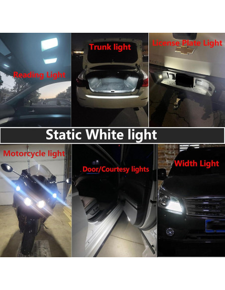 2 Pcs Bombilla LED T10 RGB FZSSHYG Control Remoto 16 Colores 2 Pcs Bombilla LED T10 RGB FZSSHYG Control Remoto 16 Colores
