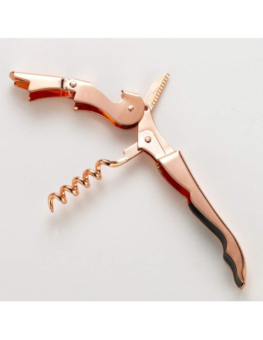 Sacacorchos YFS Profesional Oro Rosa con Cortador y Abrebotellas