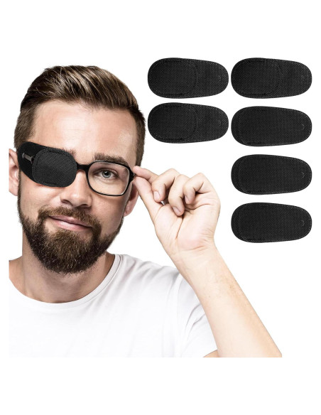 6 Piezas Parche para Ojos Reutilizable Negro WY Lighting 6 Piezas Parche para Ojos Reutilizable Negro WY Lighting