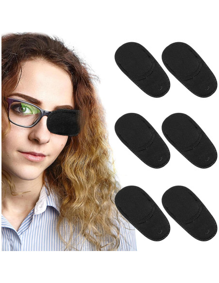 6 Piezas Parche para Ojos Reutilizable Negro WY Lighting 6 Piezas Parche para Ojos Reutilizable Negro WY Lighting