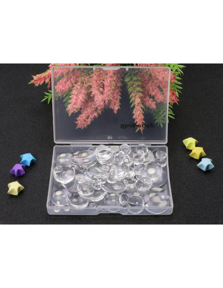 Cabochones de Vidrio Shapenty 70 Piezas 6-25mm Joyería DIY Cabochones de Vidrio Shapenty 70 Piezas 6-25mm Joyería DIY