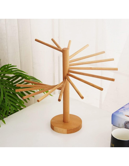 Soporte para Secar Fideos Valdus Plegable de Madera 16 Varillas Soporte para Secar Fideos Valdus Plegable de Madera 16 Varillas