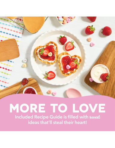 Mini Waffle Maker DASH Corazón 10,16 cm Antiadherente Amarillo