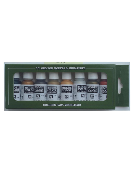 Set de Pinturas Acrílicas Metálicas Vallejo 8 x 18 ml Set de Pinturas Acrílicas Metálicas Vallejo 8 x 18 ml