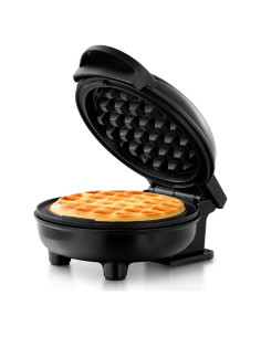 Mini Waffle Maker Holstein 10 cm Antiadherente Negro