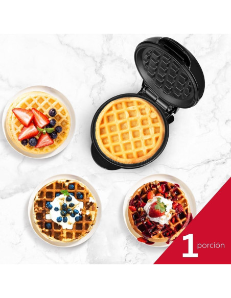 Mini Waffle Maker Holstein 10 cm Antiadherente Negro Mini Waffle Maker Holstein 10 cm Antiadherente Negro