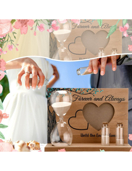 Kit Ceremonia Arena Sliner Reloj 60 Minutos Base Madera Kit Ceremonia Arena Sliner Reloj 60 Minutos Base Madera