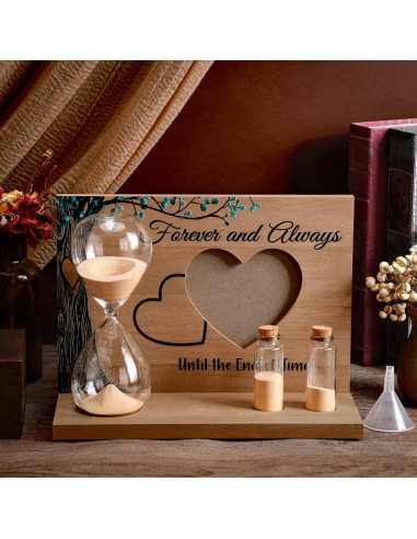 Kit Ceremonia Arena Sliner Reloj 60 Minutos Base Madera