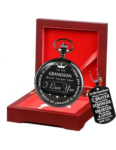 Reloj de Bolsillo Udaney para Nieto - Caja de Madera