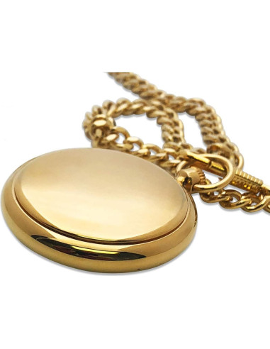 Reloj de bolsillo Peugeot oro 14K 40mm fase lunar grabable