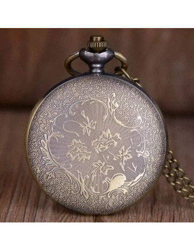 Reloj de bolsillo Tiong con diseño indígena 4.5 cm