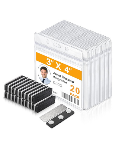 Kit de Sujetadores Magnéticos YOGEERNIC 20 Pcs para Insignias