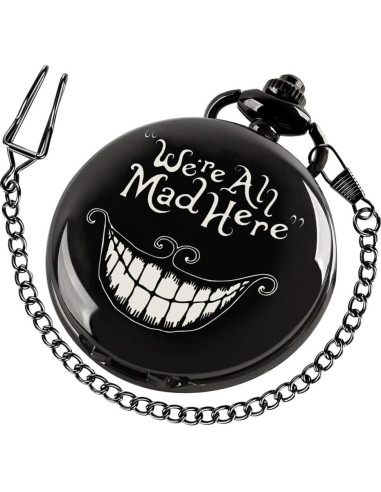 Reloj de bolsillo Alwesam con cadena de 38 cm y números romanos