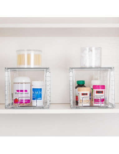 Cajones de Almacenamiento Vtopmart 4 Pack Apilables Acrílico
