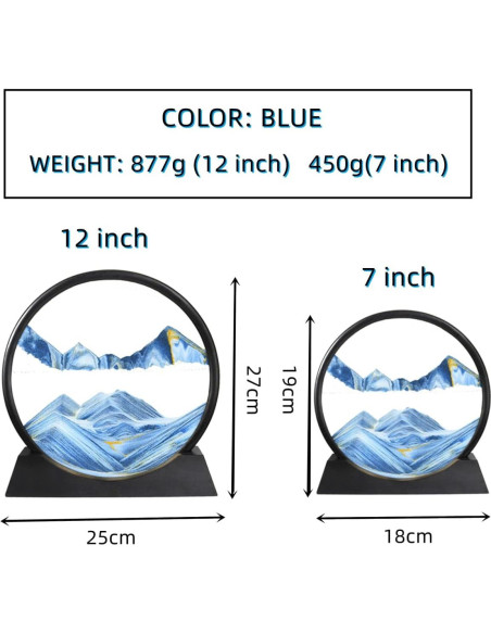 Arte de Arena Movediza BGFJYUK 30 cm Redondo Azul Arte de Arena Movediza BGFJYUK 30 cm Redondo Azul