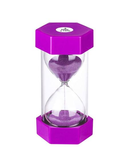 Reloj de Arena SuLiao 3 Minutos Morado para Juegos y Cocina Reloj de Arena SuLiao 3 Minutos Morado para Juegos y Cocina