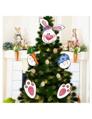 Adorno Superior de Árbol de Navidad Auirre Conejo de Pascua