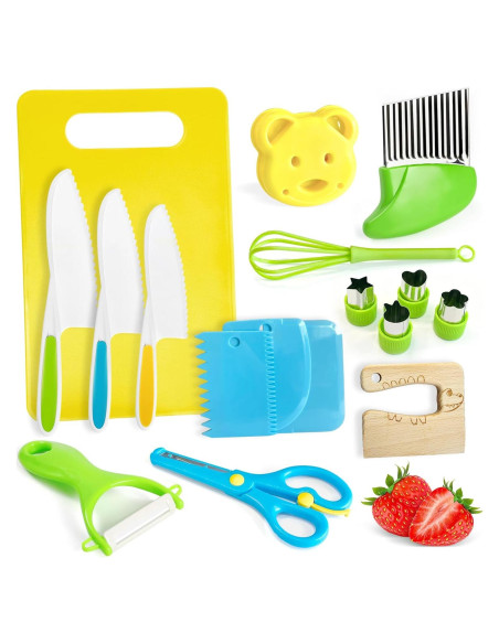 Juego de cuchillos Montessori Chanking 17 piezas para niños Juego de cuchillos Montessori Chanking 17 piezas para niños
