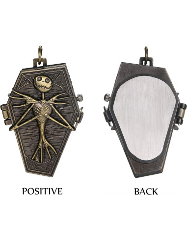 Reloj de bolsillo esqueleto JewelryWe 7.87x5.33cm para Halloween