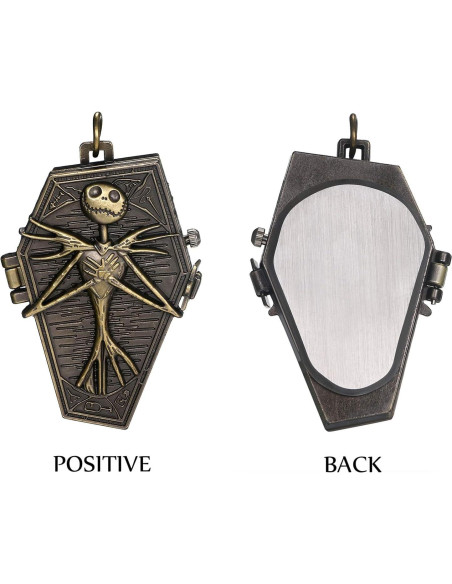 Reloj de bolsillo esqueleto JewelryWe 7.87x5.33cm para Halloween Reloj de bolsillo esqueleto JewelryWe 7.87x5.33cm para Halloween
