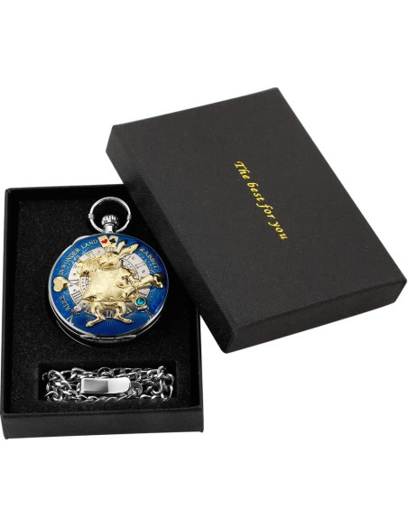 Reloj de bolsillo musical Alwesam TD001 con cadena azul Reloj de bolsillo musical Alwesam TD001 con cadena azul