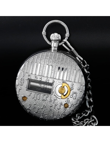 Reloj de bolsillo musical Alwesam TD001 con cadena azul Reloj de bolsillo musical Alwesam TD001 con cadena azul