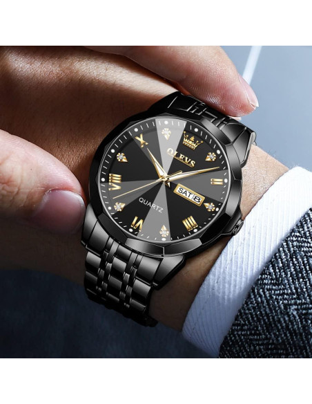 Reloj de Pulsera OLEVS para Hombres Acero Inoxidable 41mm Reloj de Pulsera OLEVS para Hombres Acero Inoxidable 41mm