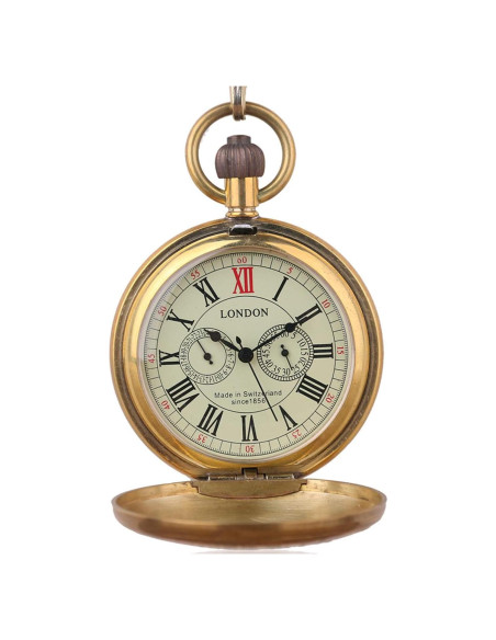 Reloj de bolsillo mecánico BOSNI cobre vintage 37mm Reloj de bolsillo mecánico BOSNI cobre vintage 37mm