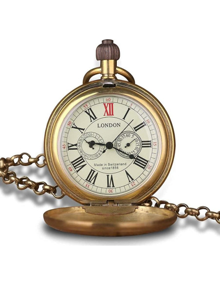 Reloj de bolsillo mecánico BOSNI cobre vintage 37mm Reloj de bolsillo mecánico BOSNI cobre vintage 37mm