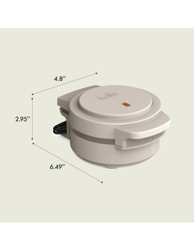 Mini Waffle Maker BELLA 350W Cerámica Antiadherente Leche de Avena