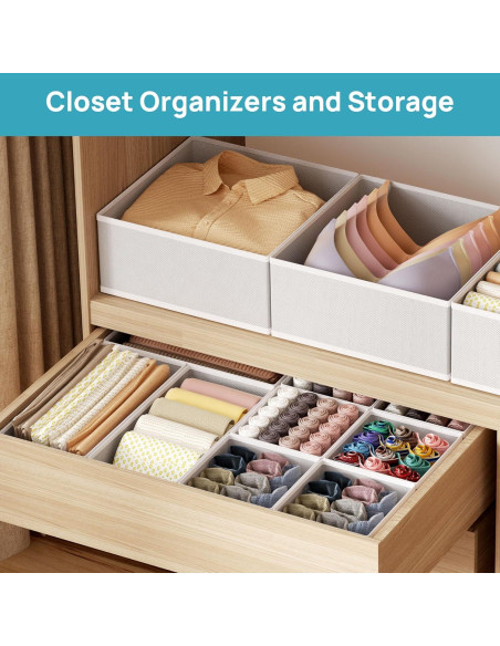 Organizador de Ropa Vtopmart 12 Piezas Tela Plegable Organizador de Ropa Vtopmart 12 Piezas Tela Plegable