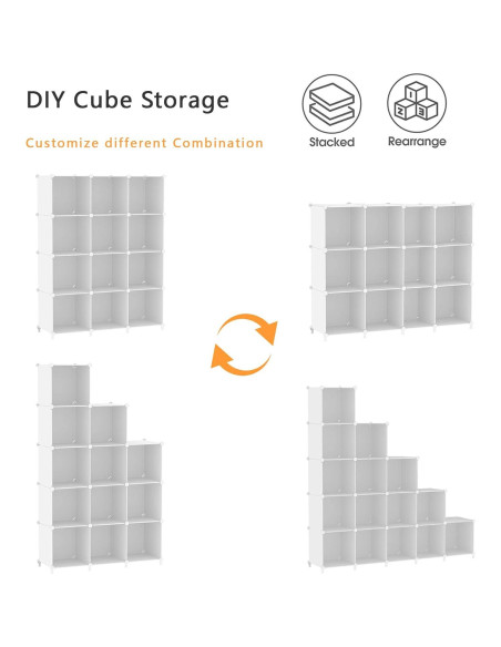 Organizador AWTATOS 12 Cubos Almacenamiento Blanco DIY Organizador AWTATOS 12 Cubos Almacenamiento Blanco DIY