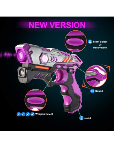 Juego de Laser Tag TINOTEEN con 2 Pistolas y Chalecos