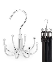 Soporte para Cinturones ZEDODIER, Organizador Rotativo Plata