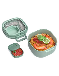 Caja Bento PEDECO Verde 1200ml a Prueba de Fugas para Almuerzo